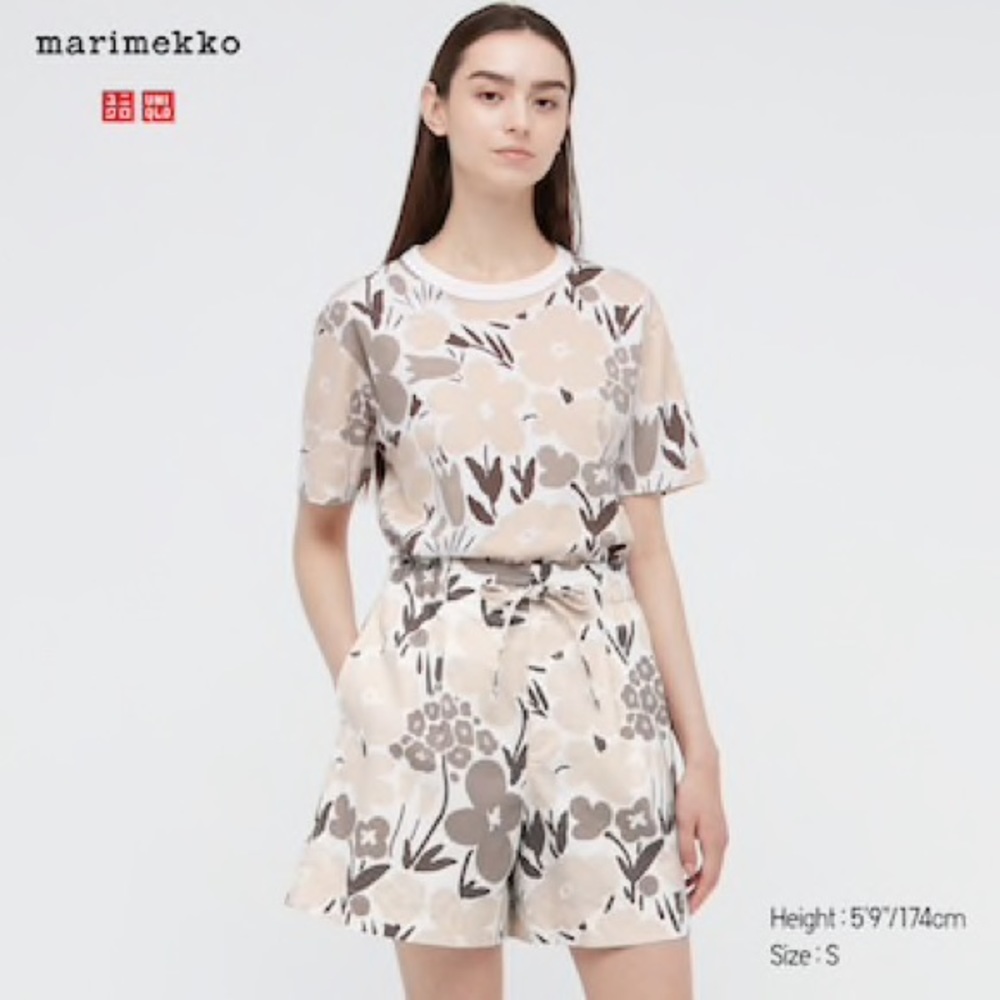 MARIMEKKO LINEN-BLEND SHORTS PANT M